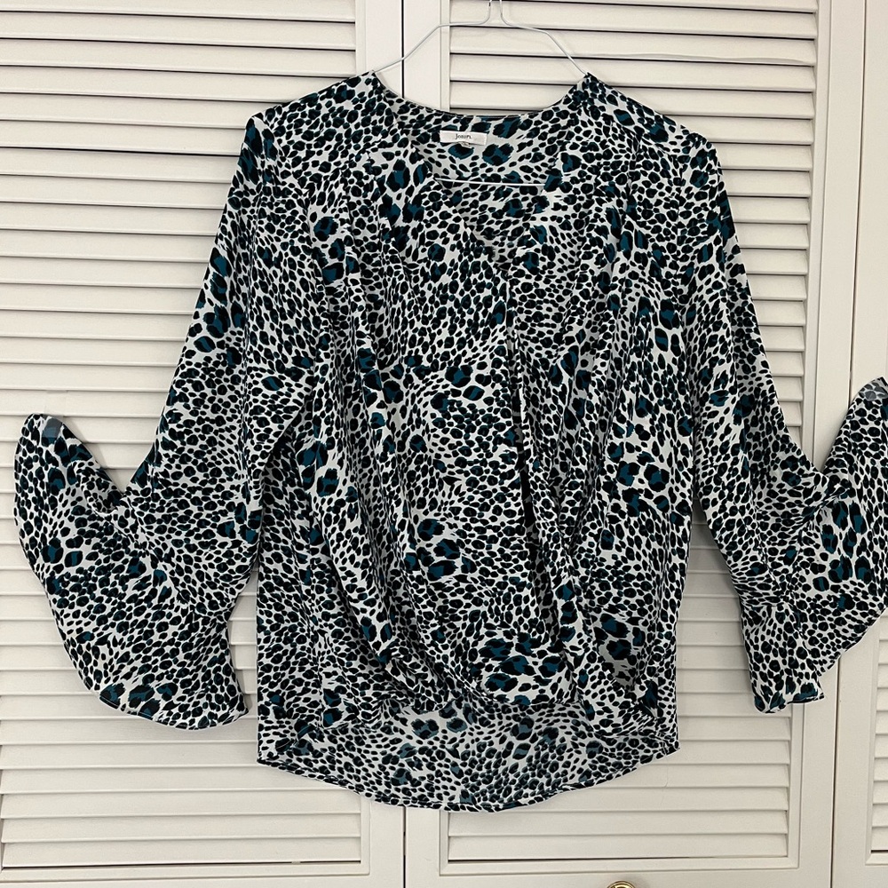Beautiful Teal/Black/ white blouse by Jodifl size Small